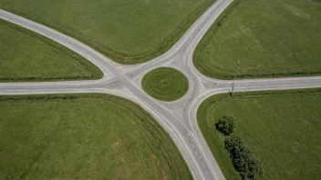 Et bilde som viser et punkt hvor to veier eller stier krysser hverandre.