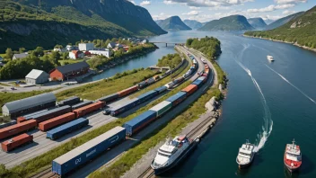 Et bilde som viser ulike former for innlandstransport i Norge.