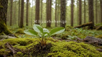 En plante som vokser i et bestemt miljø, og som illustrerer begrepet om å være avhengig av miljøet.