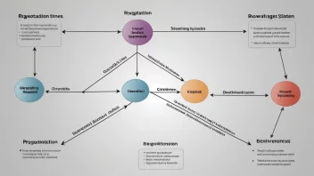 Et flytdiagram av et forhandlingssystem, som viser de ulike fasene og komponentene involvert i å navigere og administrere forhandlinger mellom parter.