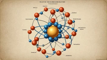 En illustrasjon av atomets struktur.