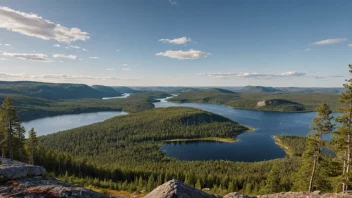 Et vakkert landskap i Jämtland, Sverige.