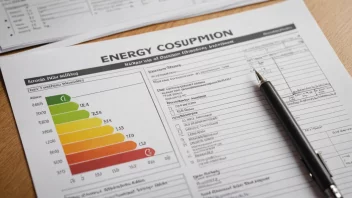 Et dokument med grafer og diagrammer som viser energiforbruk og effektivitet