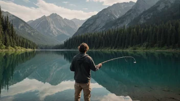 En fredelig fiskescene i en norsk innsjø.