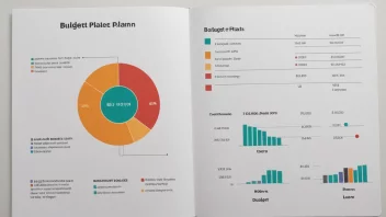 En illustrasjon av en budsjetteringsplan med tall og diagram som representerer konseptet budsjettbeløp.