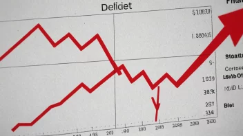 En økonomisk graf som viser et underskudd.