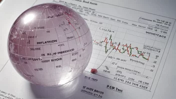 Et bilde som representerer en inflasjonsprognosemodell, med en graf og en krystallkule.