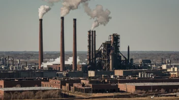 Et stålverk med en stor produksjonshall og industriell utstyr