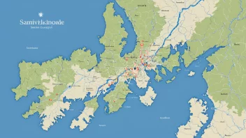 Et bilde som representerer et geografisk område hvor flere kommuner samarbeider.