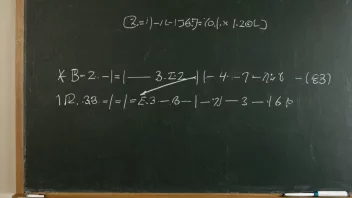 En matematisk formel eller ligning på en tavle eller whiteboard, som representerer en regel eller prinsipp for å bestemme forhold mellom størrelser.