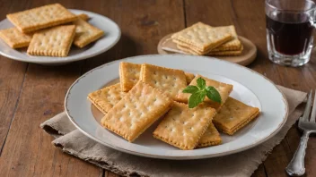 En deilig tallerken med leverpastei servert med knekkebrød og pynt