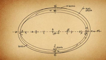 En bilde av en ellipse med en apsis markert, som representerer det matematiske begrepet.