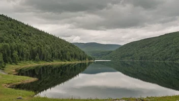 Et vakkert og fredelig landskap av en norsk utemark.