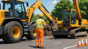 Et bilde av en veivedlikeholdsteam i arbeid, som viser viktigheten av deres rolle i å sikre trafikksikkerheten.