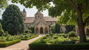 Et fredelig fransiskanerkloster med en vakker hage og et kapell.