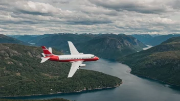 Et fly som flyr over det norske landskapet