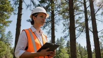 En skogviter som inspekterer skogen.