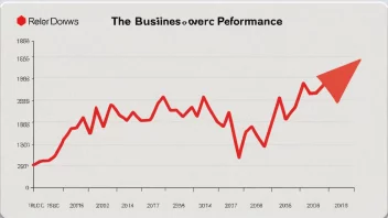 En graf som viser en nedgang i forretningens ytelse over en periode, med en rød pil som peker nedover.