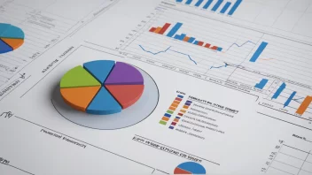 En finansbalanse med økonomiske data og diagrammer.