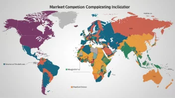 En graf som viser markedskonkurransen i filmindustrien.