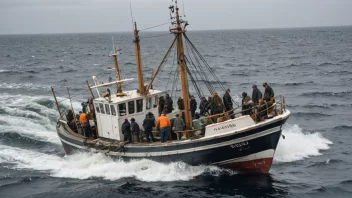 Et sildfiskefartøy i norske hav, med en stor fangst av sild.