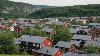 Et tradisjonelt norsk arbeiderklassestrøk med gamle leiegårder og en sterk følelse av fellesskap.