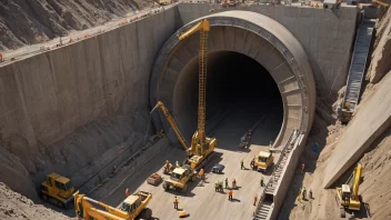 Et bilde av en tunnelbyggeprosess, som viser kompleksiteten av prosessen.