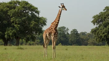 En person med en lang hals, lignende en giraff.