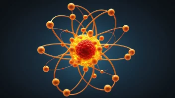 En bilde av en kjernefysisk spaltningsprosess, som illustrerer den komplekse og energi-frigjørende prosessen med atom-splitting.