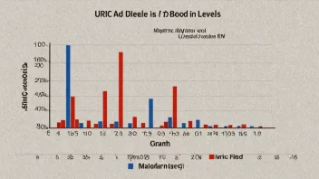En medisinsk graf som viser urinsyrenivå i blodet