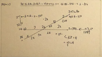 En matematisk ligning med flere tall kombinert sammen