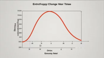 En graf som viser entropiforandring over tid.