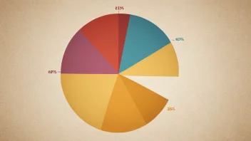 Et bilde av en kakediagram med ulike store skiver.