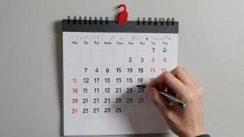 Et bilde av en person som justerer en kalender eller en klokke for å illustrere datojustering