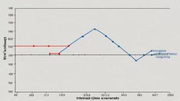 Et diagram som viser variasjonen i dataene, med intervaller markert på x-aksen og verdier på y-aksen.