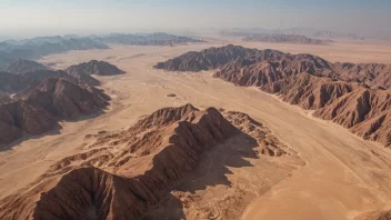 Sinai-ørkenen og Sinai-fjellene i Egypt.