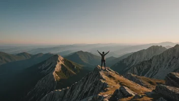 En person som står på et fjelltopp, føler seg fri og ubunden.