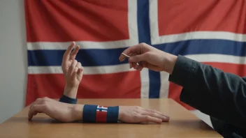 Et bilde som representerer tvang eller makt, med en hint av norsk kultur.