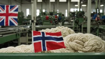 En tekstilfabrikk i Norge som produserer ullvarer.