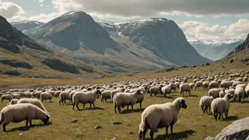 Et bilde som viser effektene av overgrasing i et norsk fjellandskap.