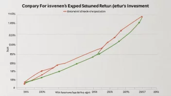 En graf som viser et selskaps forventede avkastning på investeringen.