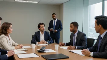 En gruppe mennesker sitter rundt et bord og diskuterer.