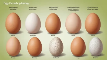 En illustrasjon av eggutvikling, som viser de forskjellige stadiene av eggcellematuration.