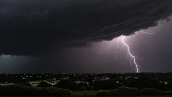 En mørk og stormfull natt med kraftig regn og sterk vind