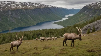 En reinavleir er en unik og vakker naturformasjon i Norge, kjennetegnet av en sirkulær eller oval form og en flat, gresskledd indre del.