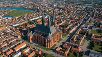 Roskilde by med den ikoniske Roskilde domkirke