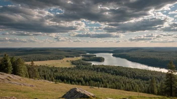 Et malerisk landskap av Dalecarlia, som viser dens naturskjønnhet.