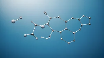 En illustrasjon av molekylstrukturen til vann (H2O) med oksygen- og hydrogenatomer.