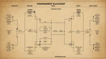 Et bilde av en turneringsbrakett som viser organiseringen av lag og spillere i en konkurranseformat.