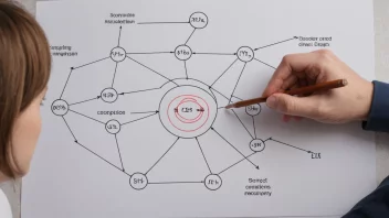 En person forenkler et komplekst diagram ved å fjerne unødvendige elementer